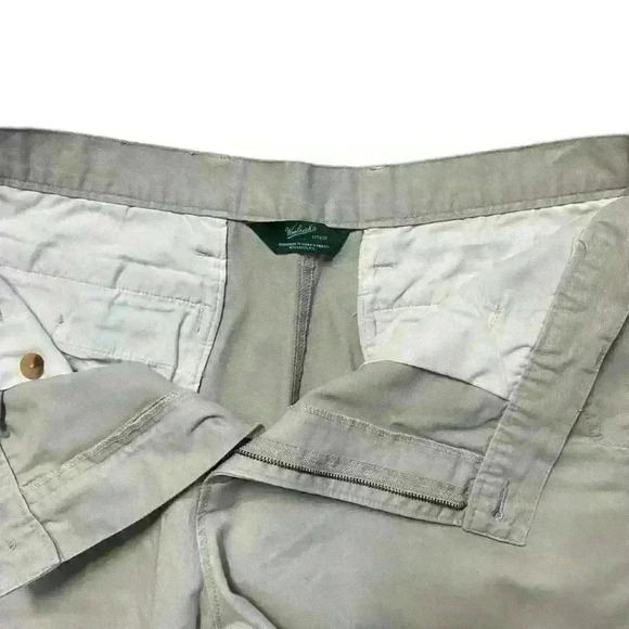 Woolrich Mens Khaki Flat Front Shorts size 36. Classic Vacation Casual - Picture 5 of 6